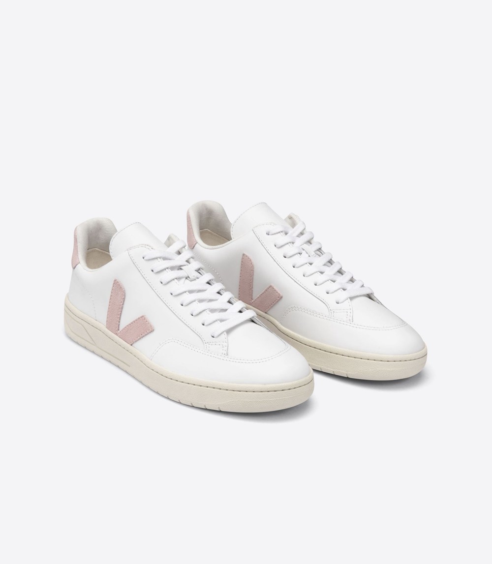 Veja Sneakers Dama - V-12 Piele - Albi/Roz - 2051967-SU